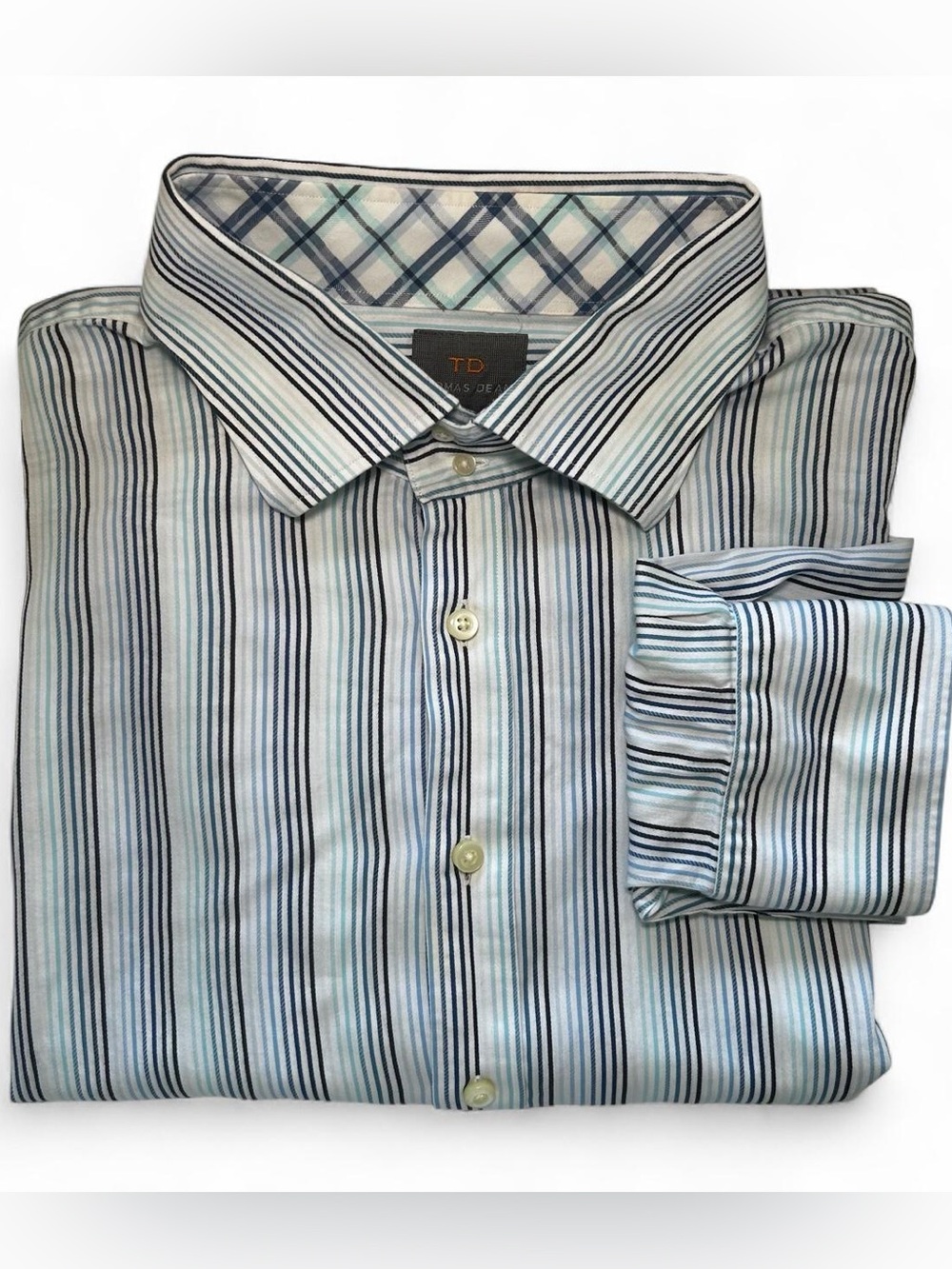 Thomas Dean 3XLT Long Sleeve Button Down Dress Shirt